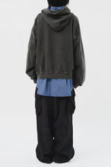 Det Washed Cropped Hoodie (4color)
