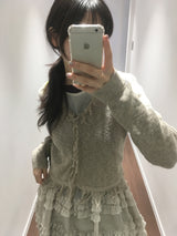 Paper Frill Cardigan (3color)