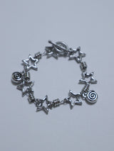 All stainless steel orbit star bracelet