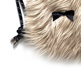 Ribbon Gym Sack [Beige Fur]
