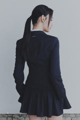 リオラジャケットドレス チャコール