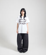 手書き風リックTシャツ-ホワイト