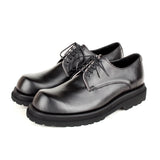 DAVID STONE WIDE FIT LEATHER DERBY SHOES zipper edition (vibram)