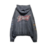 Bird Print Overfit Hoodie
