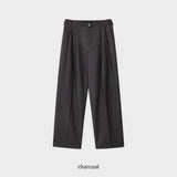 LMN ケディツータックウールワイドスラックス (2 colors)