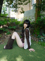 open toe half boots
