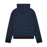 STRIPE HOODIE ZIPUP (NAVY/BLACK)