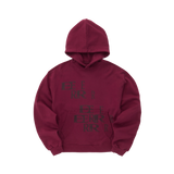 EEERRR Crack logo hoodie (Burgundy)