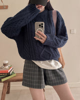 Checked shorts pants