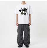 オーバーフィット クルーネック キラ スター ショートスリーブ Tシャツ ホワイト