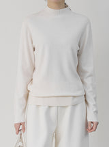 [2+1 Plan] Basic Blan Half-Neck Knit