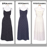 スモールフローラルロングビスチェドレス 3 Colors