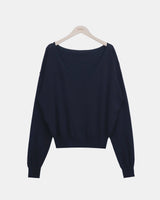 Seul Deep V-Neck Long-Sleeve Knit