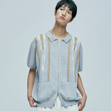 navajo ブークレニットカーディガン canal blue
