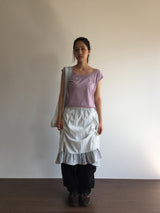 Le Shirring Curtain Midi Skirt (2color)