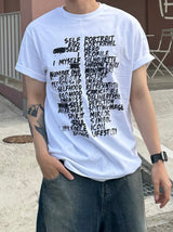 Lettering selfie short sleeve T 4C