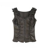 Riel Shirring Zip Top
