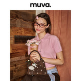 muva. レトロ ドット柄 ミニ トートバッグ