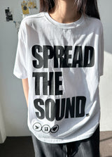 オーバーワールド ビッグレター グラフィック セミクロップ Tシャツ 4カラー