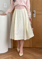 26SS★ Sotime Tassel Jacquard Flared Skirt