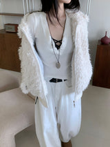 Secret Slim Fit Button Rib Knit & Lace Bra 2pcs