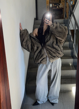 [Unisex] Fur 2way hood zip up(4color)
