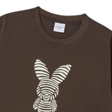 25SS ストライプラビットショートスリーブTシャツ ダークブラウン