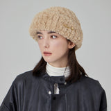 VARZAR Safety Pin Fur Beanie / Beige