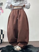 SWEAT BALLOON BACK POINT LONG PANTS🤎🖤🩶3COLOR