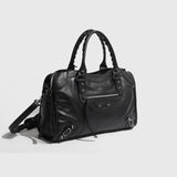 [Unisex] Stud Leather Cross Motor Bag
