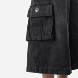 FAITH FADE Workwear - Cargo Jorts (Black Washed)