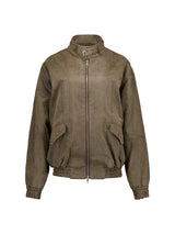 STUDDED SUEDE JACKET BROWN