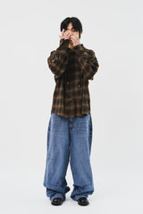 Venny Check Hooded Shirt (3color)