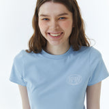 Shape Logo Slim Span T-Shirt Sky Blue