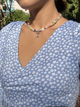 【MADE】Florist - Gummy Bear & Freshwater Pearl Letter Necklace (A-Z)