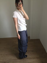 Nylon wrap skirt pants (2color)