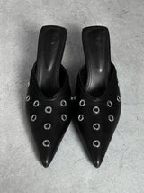 1192 Eyelet Stiletto Mule Heel (6cm)
