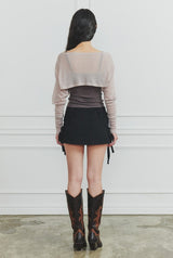 TINA BUCKLE CARGO SKIRT black