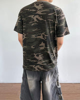 カモフラージュヘンリーネックショートスリーブTシャツ