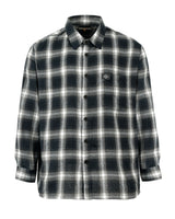 Mwoong Check Flannel Shirts(BLACK)