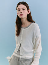 BASIC LINEN CARDIGAN WHITE