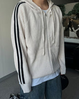 CB Track Knit Hood Zip-up (4C)