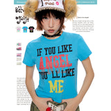 レディースサマー半袖プリントTシャツ