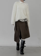 Alpaca Boat Neck Long Sleeve Knit