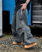 DRASLOW TRACK WIDE DENIM PANTS