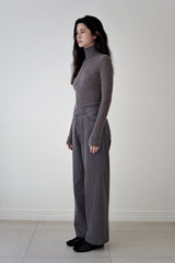 Washed straight leg pants, Ash purple
