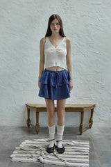 Lily frill sleeveless knit_ivory