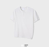 ルックローガンデイリーワッフルヘンリーネックショートスリーブTシャツ