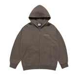 24FW BASIC BIO WASHING HOODIE ZIP UP COCOA