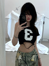 "3"クロップドTシャツ
